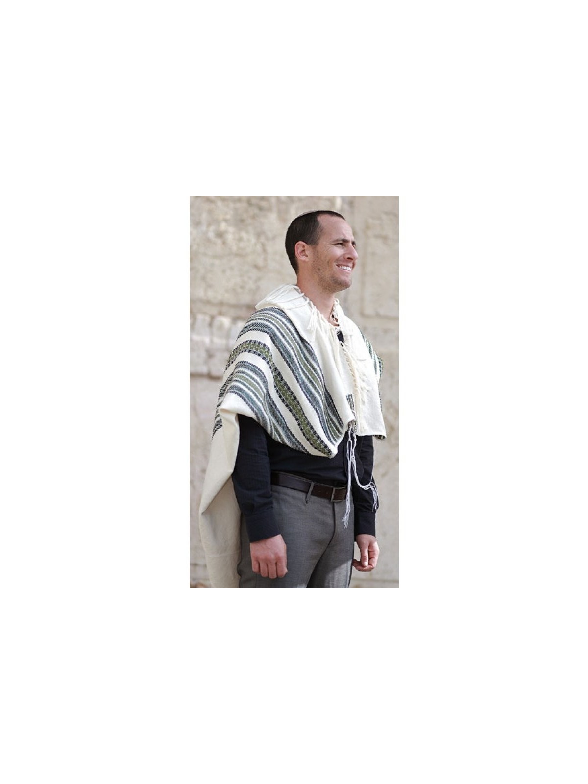 יצירת אריגה בעבודת יד טלית בינה יו... | יצירת אריגה טלית